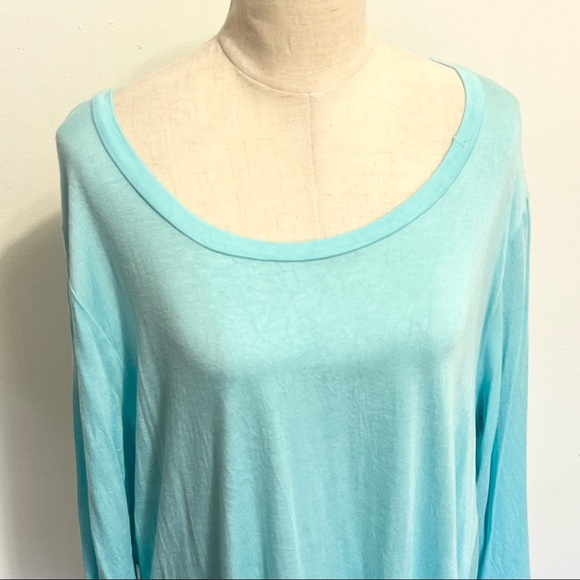 ➕ Simply Southern Teal Blue Knotted Tunic Top Womens Plus Size XXL - Picture 4 of 9